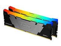 Kingston FURY Renegade RGB - DDR4 - pakkaus - 16 Gt: 2 x 8 Gt - DIMM 288 nastaa - 4000 MHz / PC4-32000 - CL19 - 1.2 V - puskuroimaton - non-ECC - musta KF440C19RB2AK2/16