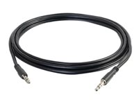 C2G Slim 6ft Slim Aux 3.5mm Audio Cable - M/M - Äänikaapeli - mini-phone stereo 3.5 mm uros to mini-phone stereo 3.5 mm uros - 1.83 m - suojattu - musta 22601