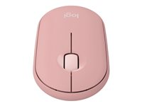Logitech Pebble Mouse 2 M350s - Hiiri - optinen - 3 painiketta - langaton - Bluetooth 5.2 LE - yksisävyinen roosa 910-007014