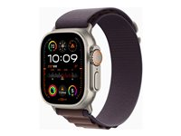 Apple Watch Ultra 2 - 49 mm - titanium - älykello kanssa Alpine-ranneke - tekstiili - indigo pannan koko: M - 64 Gt - LTE, Wi-Fi, Bluetooth, UWB - 4G - 61.4 g MRET3KS/A