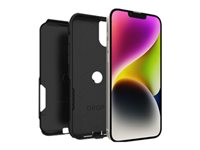 OtterBox Commuter Series - Takakansi matkapuhelimelle - antimikrobinen - polykarbonaatti, synteettinen kumi, 35 % kierrätettyä muovia - musta malleihin Apple iPhone 14 Plus 77-88406